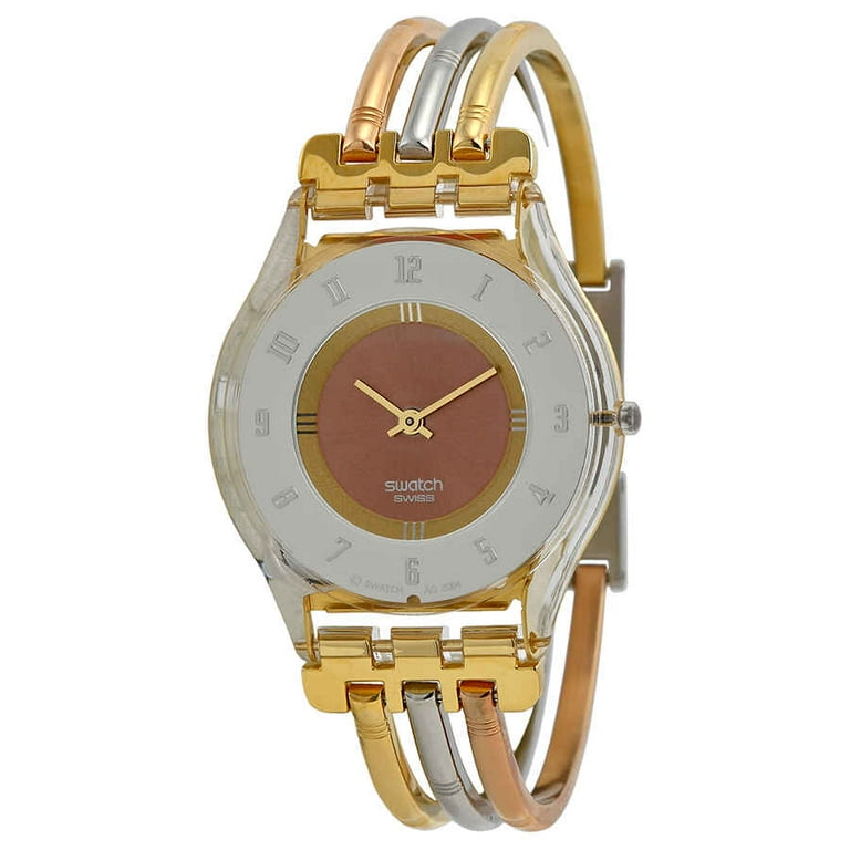 Swatch SFK240A Women s Tri Gold Stainless Bangle Bracelet