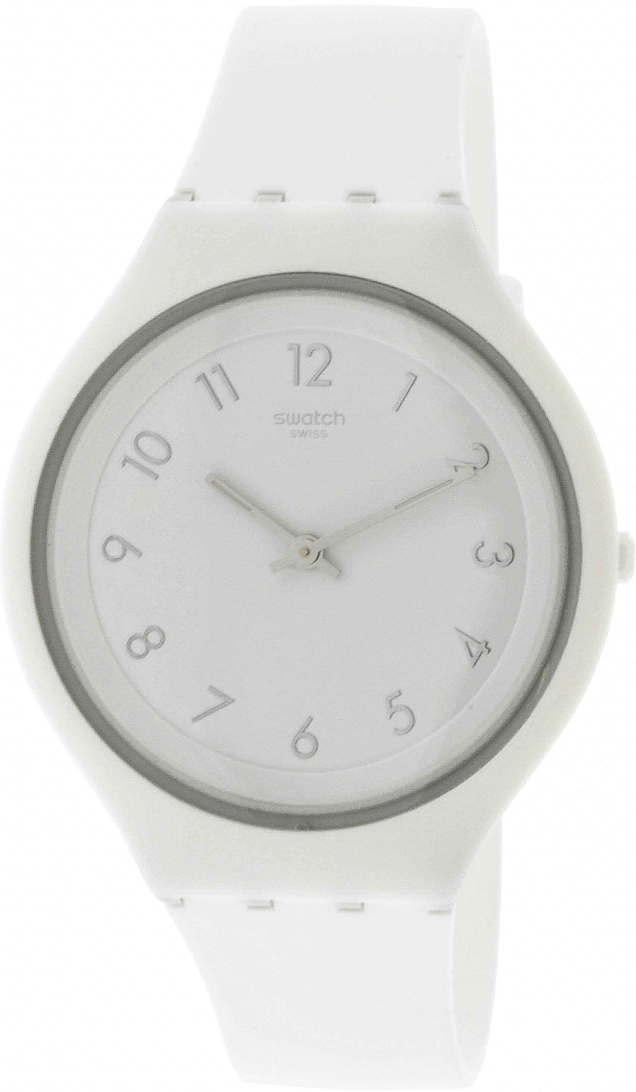 アナログ腕時計 SWATCH SKIN Men's Urethane Watch SVUW101 Swatch Skinsnow White Silicone Skin Unisex Watch SVUW101