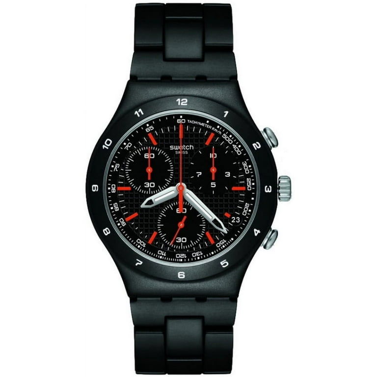 Swatch YCB4019AG Men's Black Coat Aluminum Bracelet