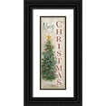 thumbnail image 1 of Swatland, Sally 11x24 Black Ornate Wood Framed with Double Matting Museum Art Print Titled - Mery Christmas Tree, 1 of 4