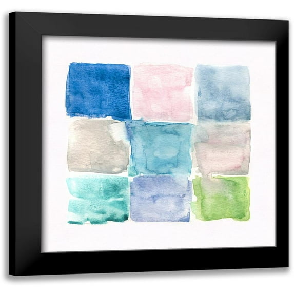 Swatland, Sally 12x12 Black Modern Framed Museum Art Print Titled - Pastel Intersection I
