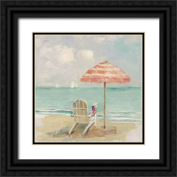 Swatland, Sally 12x12 Black Ornate Wood Framed with Double Matting Museum Art Print Titled - Beach Life I