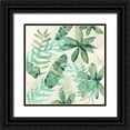 thumbnail image 1 of Swatland, Sally 12x12 Black Ornate Wood Framed with Double Matting Museum Art Print Titled - Palm Montage I, 1 of 4