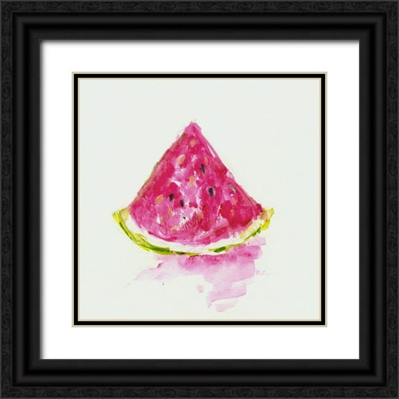 Swatland, Sally 12x12 Black Ornate Wood Framed with Double Matting Museum Art Print Titled - Summer Slice I