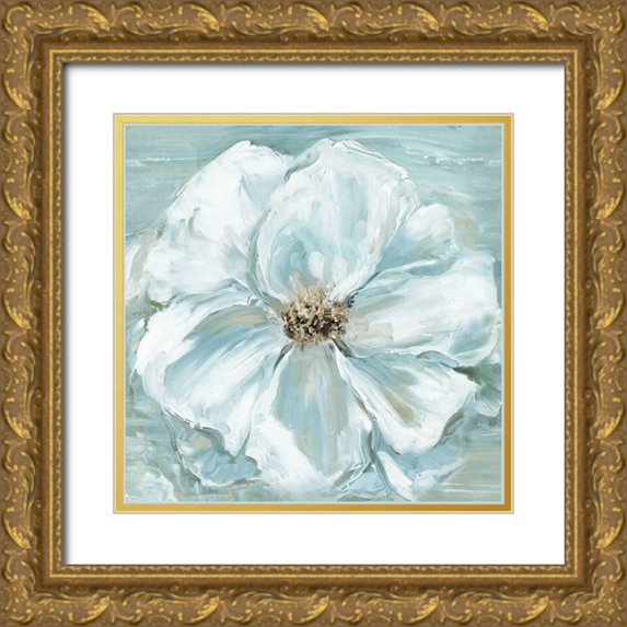 Swatland, Sally 12x12 Gold Ornate Wood Framed with Double Matting Museum Art Print Titled - Blue Bloomin