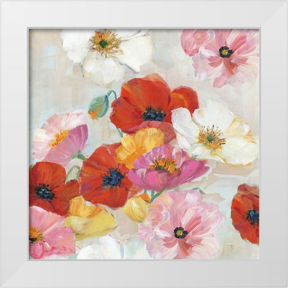 Swatland, Sally 12x12 White Modern Wood Framed Museum Art Print Titled - Confetti Flowers II