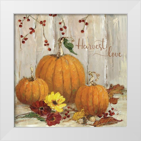 Swatland, Sally 12x12 White Modern Wood Framed Museum Art Print Titled - Pumpkin Patch IV