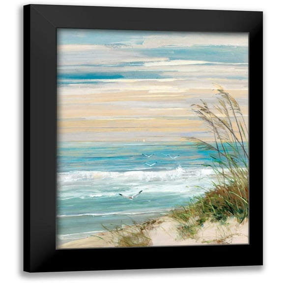 Swatland, Sally 12x14 Black Modern Framed Museum Art Print Titled - Beach At Dusk