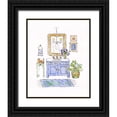 thumbnail image 1 of Swatland, Sally 12x14 Black Ornate Wood Framed with Double Matting Museum Art Print Titled - Sketchy Bath II, 1 of 4