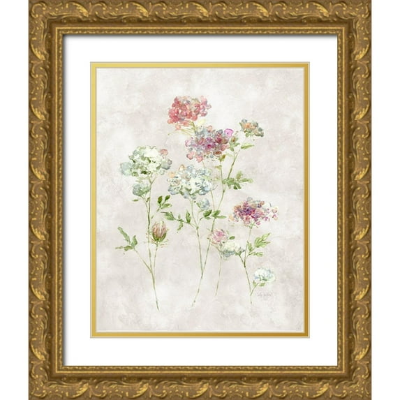 Swatland, Sally 12x14 Gold Ornate Wood Framed with Double Matting Museum Art Print Titled - Soft Lace I