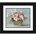 thumbnail image 1 of Swatland, Sally 14x12 Black Ornate Wood Framed with Double Matting Museum Art Print Titled - Flower Market, 1 of 4