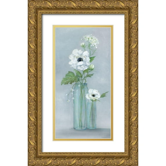 Swatland, Sally 14x24 Gold Ornate Wood Framed with Double Matting Museum Art Print Titled - Blooming Meadow