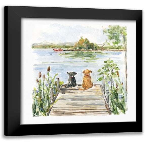 Swatland, Sally 15x15 Black Modern Framed Museum Art Print Titled - Lake Buddies