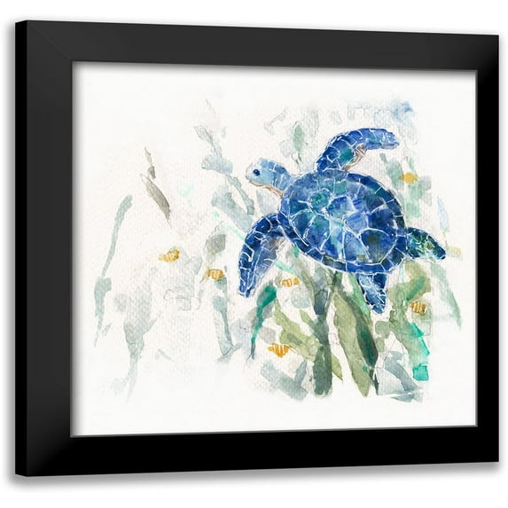 Swatland, Sally 15x15 Black Modern Framed Museum Art Print Titled - Turtle Cove II