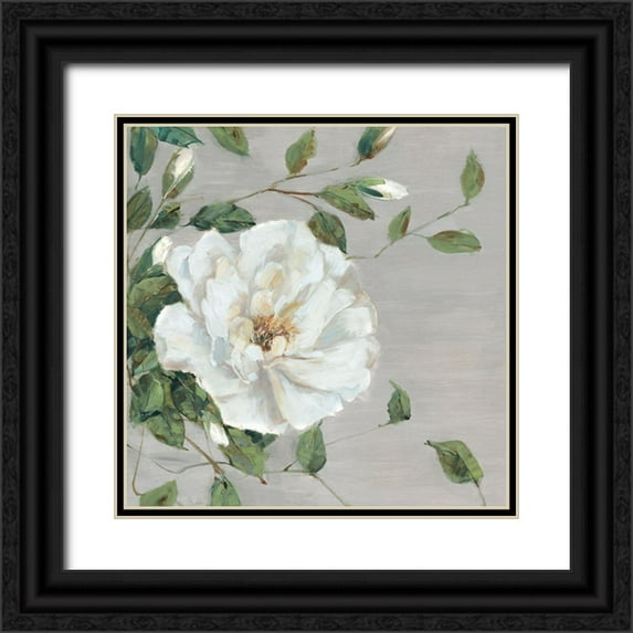 Swatland, Sally 15x15 Black Ornate Wood Framed with Double Matting Museum Art Print Titled - Garden Melody I