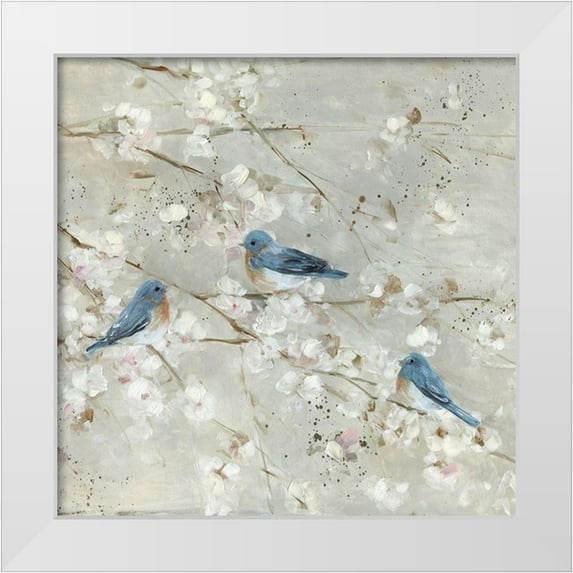 Swatland, Sally 15x15 White Modern Wood Framed Museum Art Print Titled - Blue Bird Melody