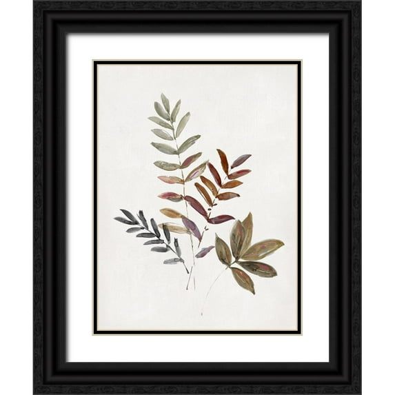 Swatland, Sally 15x18 Black Ornate Wood Framed with Double Matting Museum Art Print Titled - Autumn Leaves III