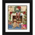 thumbnail image 1 of Swatland, Sally 15x18 Black Ornate Wood Framed with Double Matting Museum Art Print Titled - Santa Watch, 1 of 4