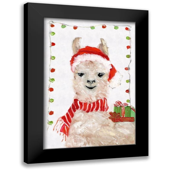 Swatland, Sally 17x24 Black Modern Framed Museum Art Print Titled - Holiday Llama II