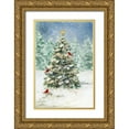 thumbnail image 1 of Swatland, Sally 17x24 Gold Ornate Wood Framed with Double Matting Museum Art Print Titled - Cardinals and Christmas, 1 of 4