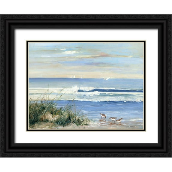 Swatland, Sally 18x15 Black Ornate Wood Framed with Double Matting Museum Art Print Titled - Beach Combers