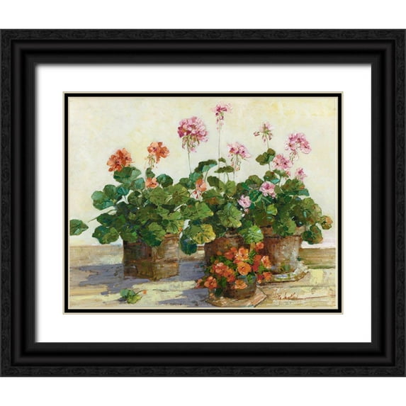 Swatland, Sally 18x15 Black Ornate Wood Framed with Double Matting Museum Art Print Titled - Veranda in Positano I