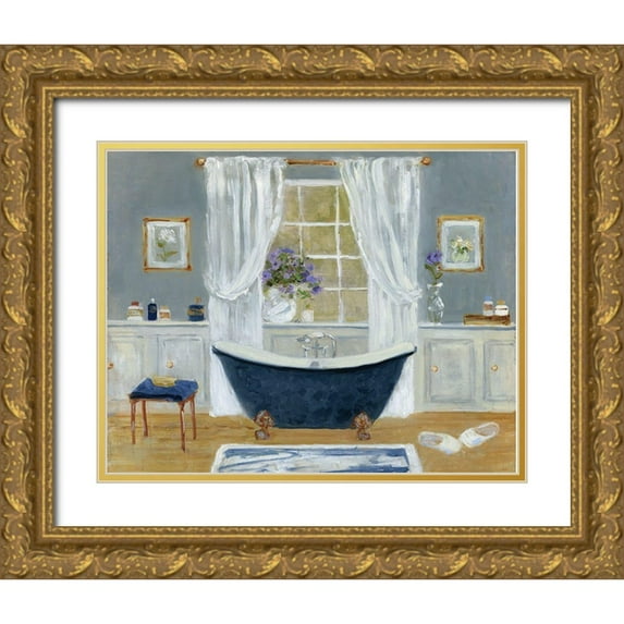 Swatland, Sally 18x15 Gold Ornate Wood Framed with Double Matting Museum Art Print Titled - Violet Spa II