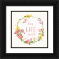 thumbnail image 1 of Swatland, Sally 20x20 Black Ornate Wood Framed with Double Matting Museum Art Print Titled - Springtime Wreath II, 1 of 4