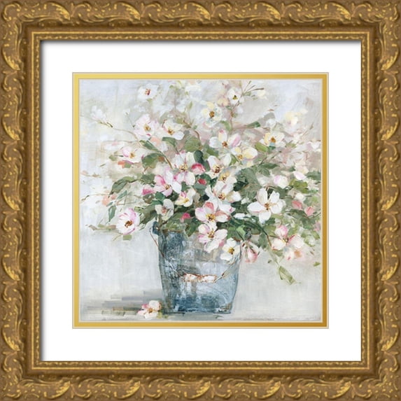 Swatland, Sally 20x20 Gold Ornate Wood Framed with Double Matting Museum Art Print Titled - Rustic Arrangement