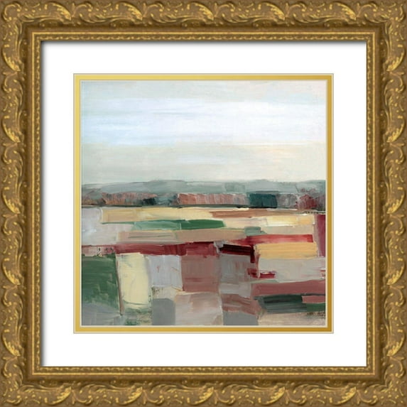 Swatland, Sally 20x20 Gold Ornate Wood Framed with Double Matting Museum Art Print Titled - Tapestry Field
