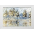 thumbnail image 1 of Swatland, Sally 24x17 White Modern Wood Framed Museum Art Print Titled - Blue Golden Forest, 1 of 4