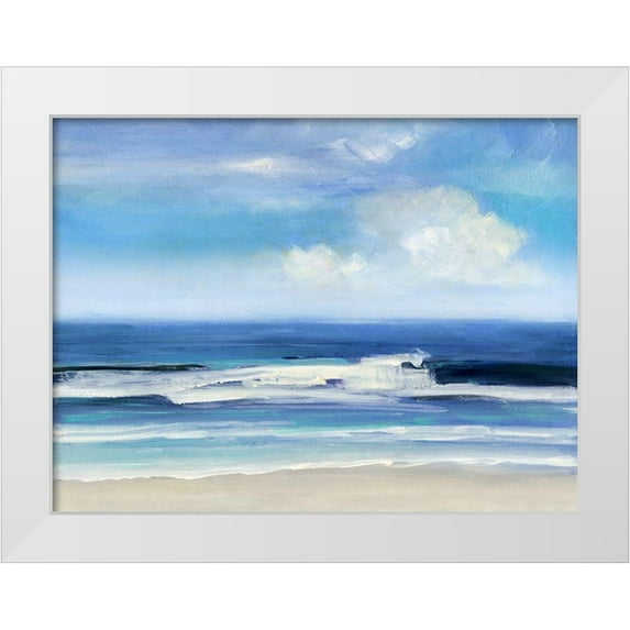 Swatland, Sally 24x19 White Modern Wood Framed Museum Art Print Titled - Waves Breaking