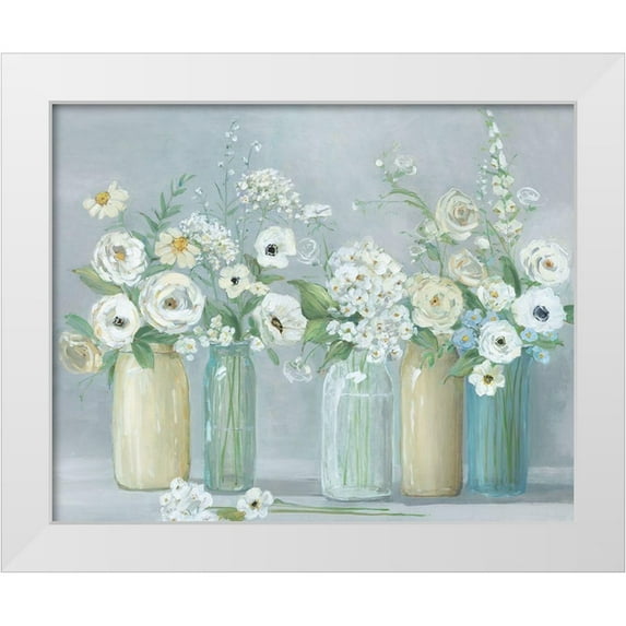 Swatland, Sally 24x20 White Modern Wood Framed Museum Art Print Titled - Blooming Meadow