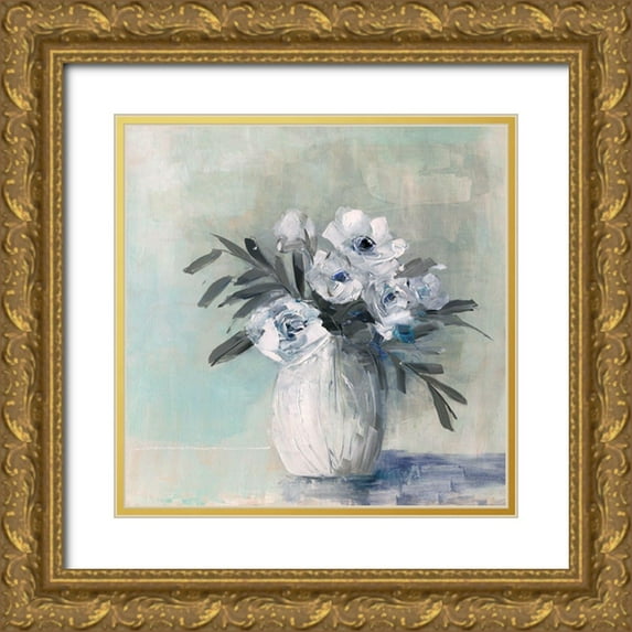 Swatland, Sally 26x26 Gold Ornate Wood Framed with Double Matting Museum Art Print Titled - Fresh Elegance