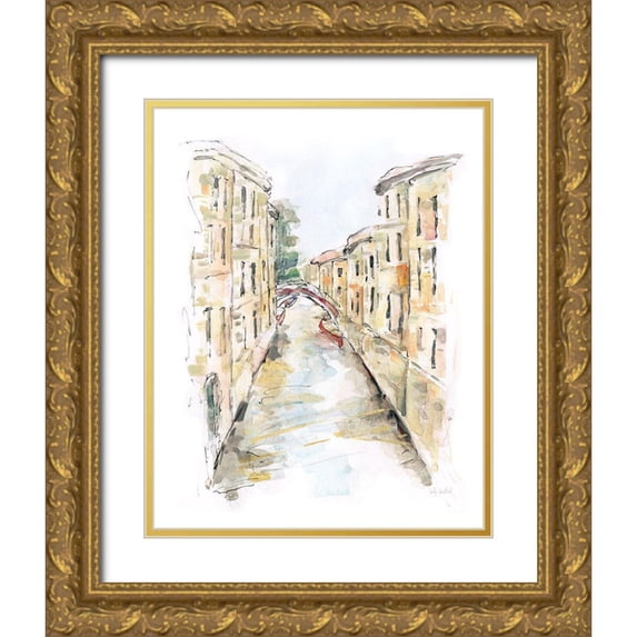 Swatland, Sally 26x32 Gold Ornate Wood Framed with Double Matting Museum Art Print Titled - Venice Memories II