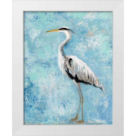 Swatland, Sally 26x32 White Modern Wood Framed Museum Art Print Titled - Hazy Morning Heron