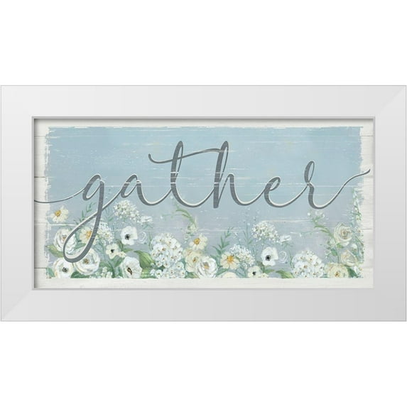 Swatland, Sally 32x18 White Modern Wood Framed Museum Art Print Titled - Gather Garden