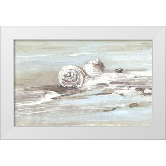 Swatland, Sally 32x22 White Modern Wood Framed Museum Art Print Titled - Washed Ashore II