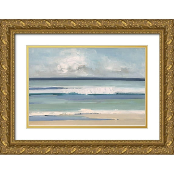 Swatland, Sally 32x23 Gold Ornate Wood Framed with Double Matting Museum Art Print Titled - Gulf Breeze