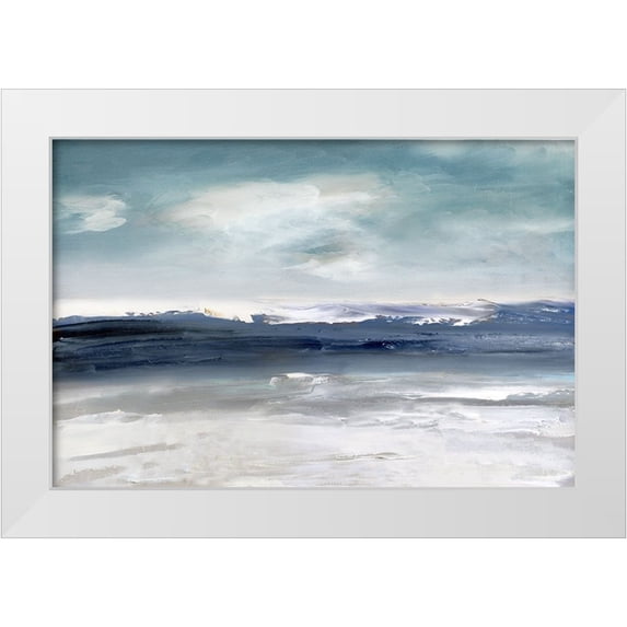 Swatland, Sally 32x23 White Modern Wood Framed Museum Art Print Titled - Beachcombers Paradise