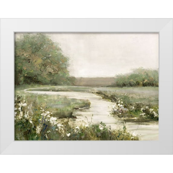 Swatland, Sally 32x25 White Modern Wood Framed Museum Art Print Titled - Quiet Path