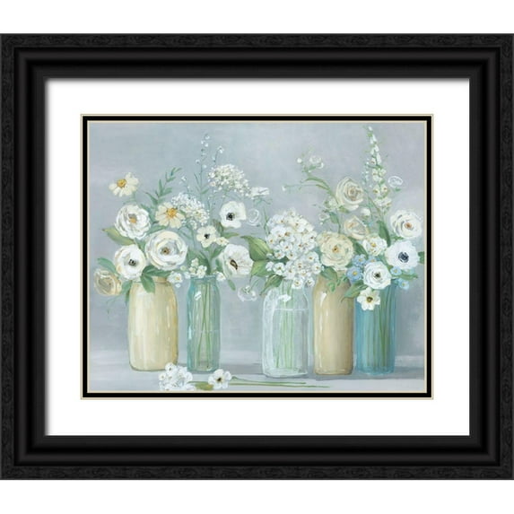 Swatland, Sally 32x26 Black Ornate Wood Framed with Double Matting Museum Art Print Titled - Blooming Meadow