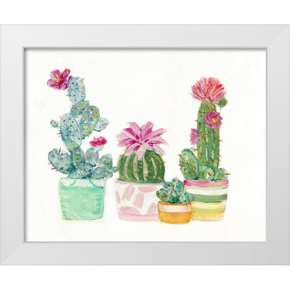 Swatland, Sally 32x26 White Modern Wood Framed Museum Art Print Titled - Cacti Conglomerate II