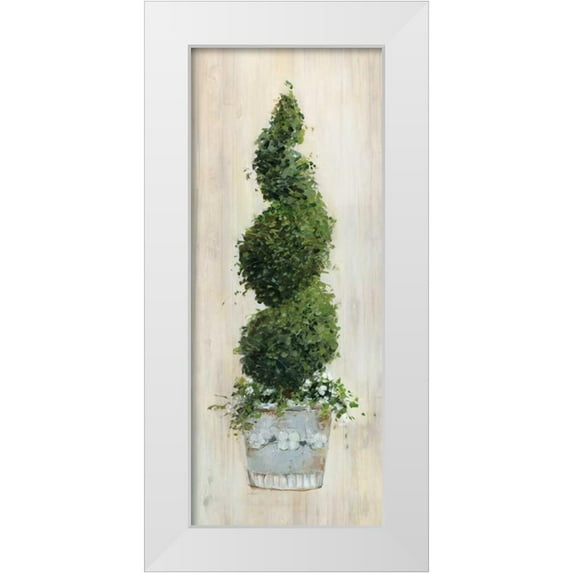 Swatland, Sally 8x14 White Modern Wood Framed Museum Art Print Titled - Spiral Topiary