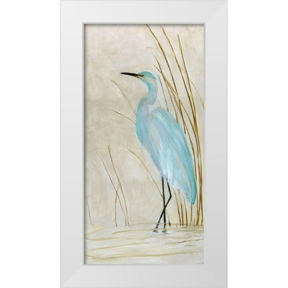 Swatland, Sally 9x14 White Modern Wood Framed Museum Art Print Titled - Soft Egret II