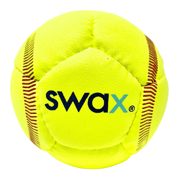 Swax Training Softball – Single Ball, Regulation Size & Weight, Soft Impact Practice Ball for Indoor/Outdoor Use, Ages 6+