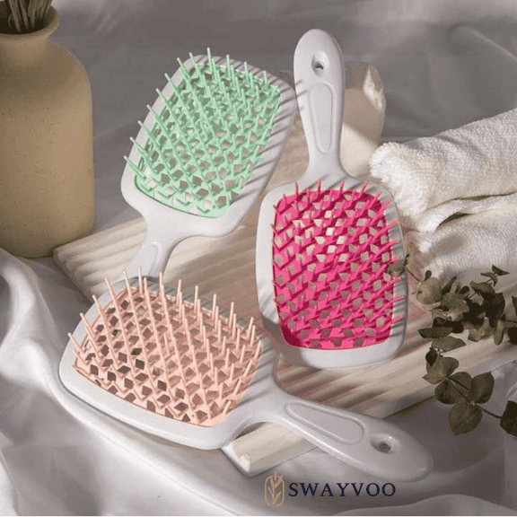 Swayvoo Detangling Brush, All Wet and Dry Hair Types, Wet Brush, Detangling Hair Brush & Hair Care Essentials. 3 pack