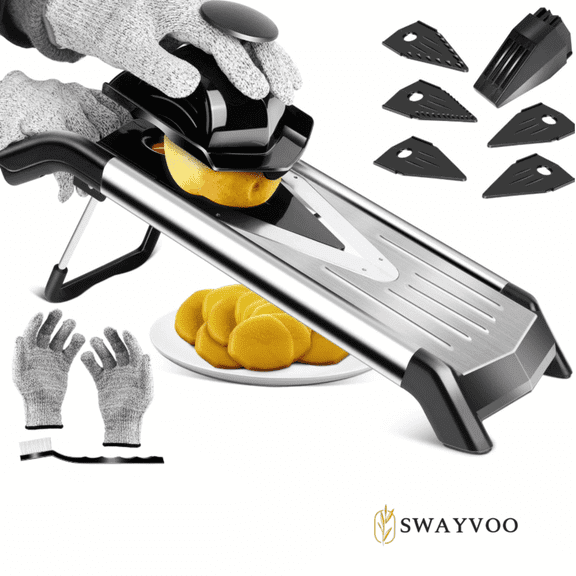 Swayvoo V-Blade Stainelss Steel Mandoline Slicer Vegetable Chopper Potato Slicer