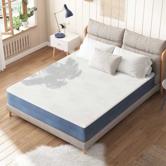 Swbvs 12 Full Size Mattresses,Extra Firm Matress in a Box,Gel Memory Foam, Removable Zippered Cover