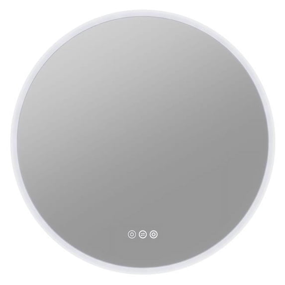 ANZZI 24-in. Diam. LED Front/Back Lighting Bathroom Mirror with Defogger